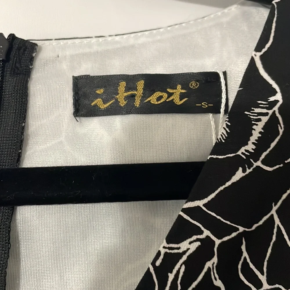 Ihot Black And White Floral Dress